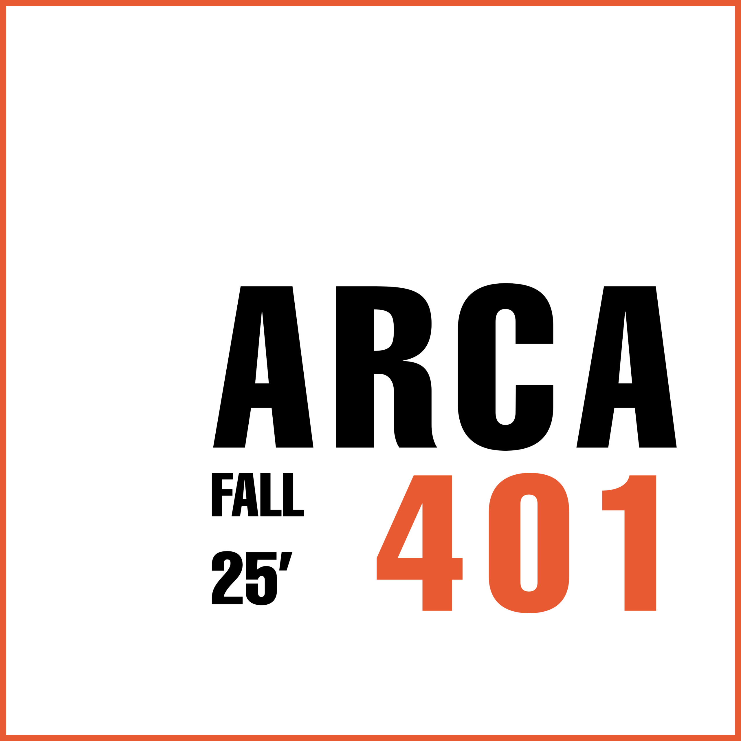 F25 ARCA401 Urban Mapping
