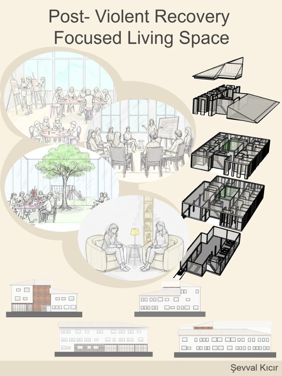 Post- Violent Recovery Focused Living Space / Şevval Kıcır